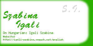 szabina igali business card